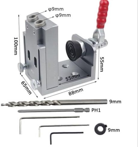 Woodworking Oblique Hole Opener 9mm Locator Plug Screw Board Connection Drilling in Saudi Arabia