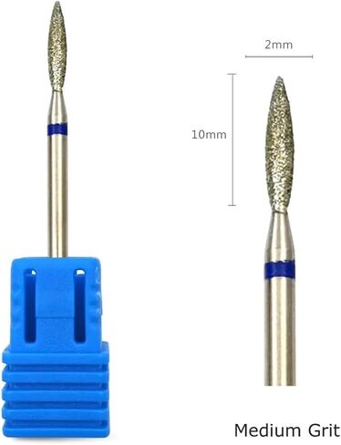 2mm Long Flame Cuticle Clean Nail Drill Bit 1Pcs(F(TiN)) in Saudi Arabia