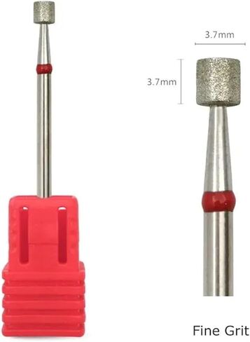 Diamond Nail Drill Bit Barrel Cuticle Burr 3.7 * 3.7mm 1Pcs(B0404D-M) in Saudi Arabia