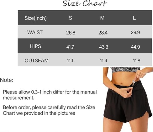 Women's 2 in 1 Running Shorts Drawsting Quick Dry with Liner Pocket Lightweight Elastic Waist Training Shorts in Saudi Arabia