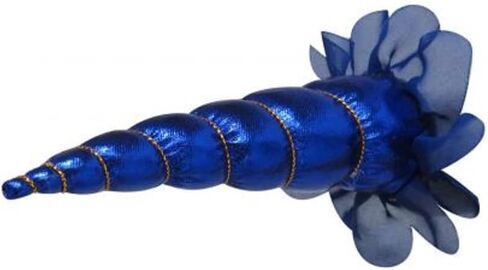 Showman Metallic Blue Clip On Unicorn Horn Gold Lacing Browband Bridle Headstall Attachment in Saudi Arabia