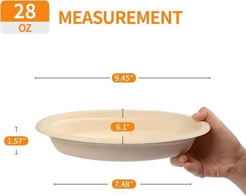 Celel 100 Pack 28 Oz Place Plans ، Microwavable Alwls يمكن التخلص منها in Kuwait