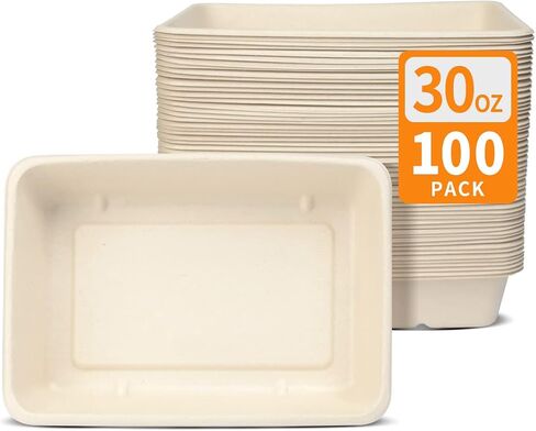 Celel 100 Pack 28 Oz Place Plans ، Microwavable Alwls يمكن التخلص منها in Kuwait