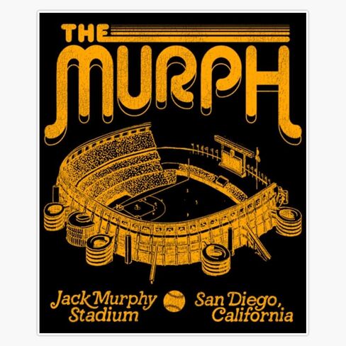 THE MURPH Defunct Jack Murphy Stadium San Diego Padres Window Water Bottle Bumper Sticker Decal 5" in Saudi Arabia