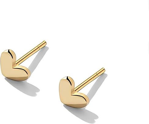 Small Heart Stud Earrings, Hypoallergenic Cute Heart Earrings Stud for Women Jewelry Gift Blue in Saudi Arabia