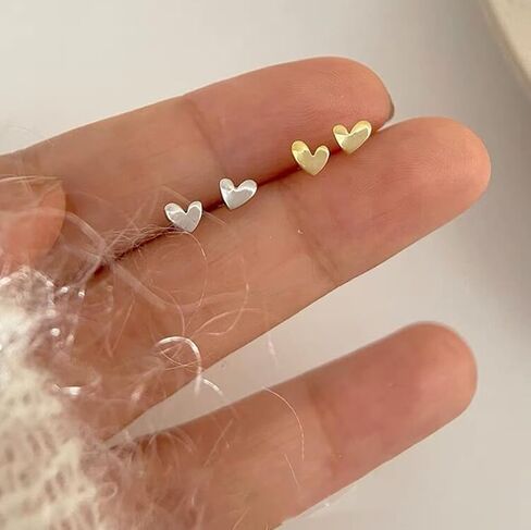 Small Heart Stud Earrings, Hypoallergenic Cute Heart Earrings Stud for Women Jewelry Gift Blue in Saudi Arabia
