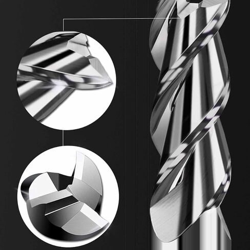 Router Bits Spiral Router Bit Up and Down Cut Compression CNC Router Bits 9mm 10mm 12mm Blade Diameter Solid Carbide End Mill for Wood Carving Wood Cutter ( Size : 12*70*200 ) in Kuwait