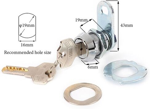 JK508 Locks for Trucks Keyed Different Cam Lock Wood Door Memory Card Zinc Alloy 19 * 16mm 1Pcs in Saudi Arabia
