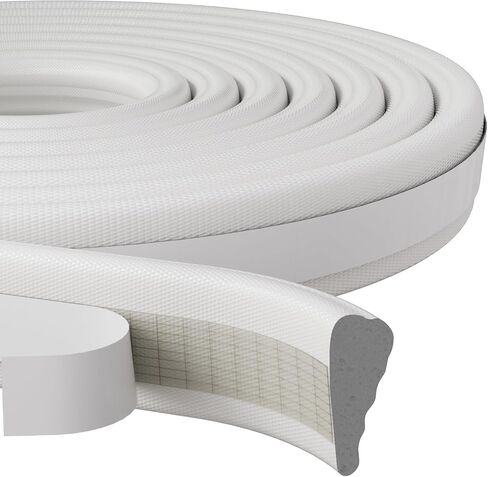 196"Wedge Weather Stripping Door Seal Strip for Door Frame,Self-Adhesive Window Insulation for Winter,Dark Foam Gap Filler for Light Noise Blocker,Front Exterior Door Side Draft Stopper,White in Saudi Arabia