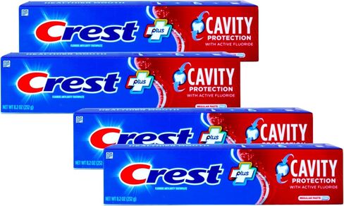 Crest Fluoride Cavity Protection معجون الأسنان 8.2 أوقية معجون منتظم ، معجون الأسنان السائبة ، يمنع التجاويف قبل بدء (4 عبوات) in Kuwait