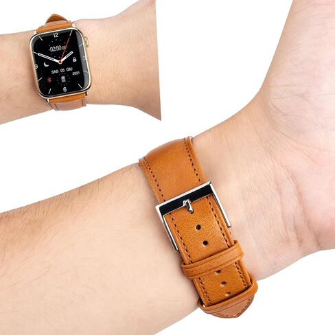 أشرطة جلدية متوافقة مع Apple Watch Band 42mm 44mm 45mm 49mm ultra ، حزام جلدي بديل للرجال Iwatch Ultra 2/1 10 9 8 7 6 5 4 3 2 1 in Kuwait