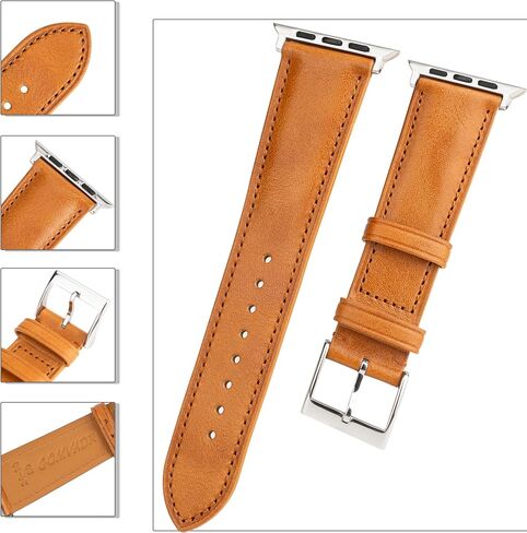 أشرطة جلدية متوافقة مع Apple Watch Band 42mm 44mm 45mm 49mm ultra ، حزام جلدي بديل للرجال Iwatch Ultra 2/1 10 9 8 7 6 5 4 3 2 1 in Kuwait