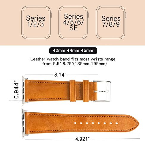أشرطة جلدية متوافقة مع Apple Watch Band 42mm 44mm 45mm 49mm ultra ، حزام جلدي بديل للرجال Iwatch Ultra 2/1 10 9 8 7 6 5 4 3 2 1 in Kuwait