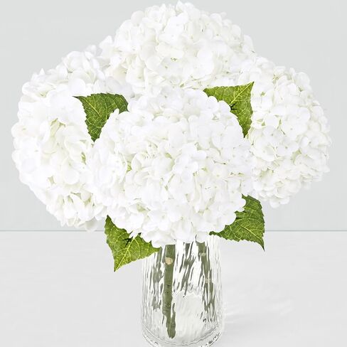 3Pcs 21" Real Touch Blue Hydrangea Artificial Flowers, Realistic Latex Faux Hydrangea Flowers Full Fake Hydrangeas for Home Party Wedding Floral Arrangements Centerpieces Outdoor Decor in Saudi Arabia