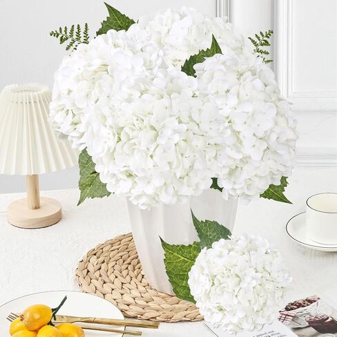3Pcs 21" Real Touch Blue Hydrangea Artificial Flowers, Realistic Latex Faux Hydrangea Flowers Full Fake Hydrangeas for Home Party Wedding Floral Arrangements Centerpieces Outdoor Decor in Saudi Arabia