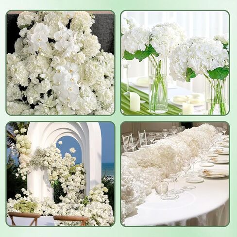 3Pcs 21" Real Touch Blue Hydrangea Artificial Flowers, Realistic Latex Faux Hydrangea Flowers Full Fake Hydrangeas for Home Party Wedding Floral Arrangements Centerpieces Outdoor Decor in Saudi Arabia