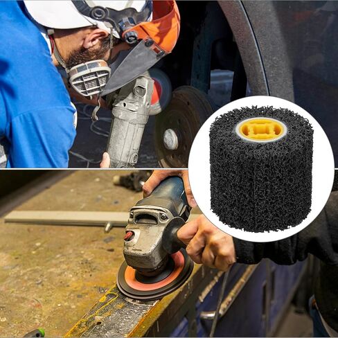 Qwork 4.5 × 4 بوصة ، 40 عجلة كاشطة الحصيرة و 3/4 بوصة أسطوانة تلميع الأسلاك ، طلاء متعدد الاستخدامات in Saudi Arabia