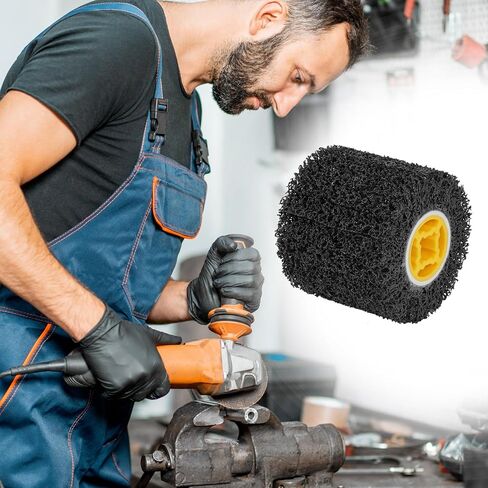 Qwork 4.5 × 4 بوصة ، 40 عجلة كاشطة الحصيرة و 3/4 بوصة أسطوانة تلميع الأسلاك ، طلاء متعدد الاستخدامات in Saudi Arabia