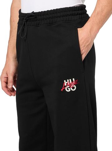 HUGO Men's Script Stack Logo Cotton Sweatpants in Saudi Arabia