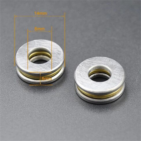 F6-14M F6 14M Thrust Bearing 6x14x5mm Miniature تحمل القطر الداخلي 6 مم محامل الكرة المحورية الصغيرة 1pcs (10pcs) in Saudi Arabia