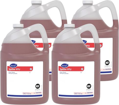 Spitfire Diversey SC 100870948 RTU Liquid Power All-Purpose Cleaner, Heavy Duty Degreaser for Shops & Kitchens, Pine Scent, Ready-to-Use Refill, 1-Gallon (Pack of 4) in Saudi Arabia
