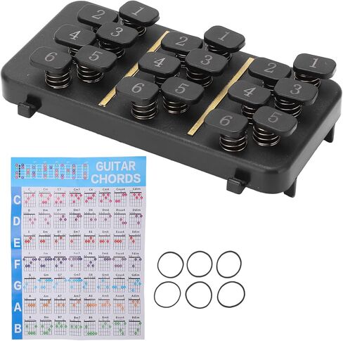 Guitar Chord Trainer, Guitar Chord Changer Tool Musical Instrument Guitar Teaching Aid Chords Learning System with Chord Chart for Beginner in Saudi Arabia