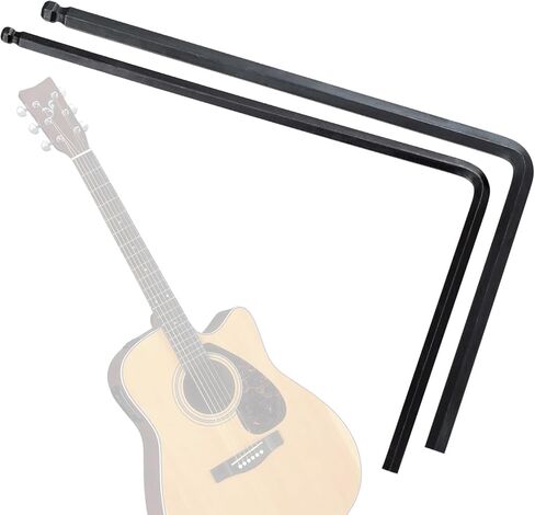 2pcs Guitar Truss Rod Wrench, 4mm 5mm Allen Wrench with Ball End, Truss Rod Adjustment Tool Guitar Neck Repair Maintenance Accessories for Martin Guitar, Wood Guitar - Black, 2 Sizes in Kuwait