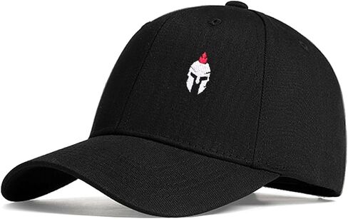 Black Spooky Ghost Skull Smile Embroidery Hip Hop Baseball Cap - Mid Profile Streetwear Unisex Adjustable Snapback Hat for Men Women, Cotton Lightweight & Breathable Street Style Fashion Accessories in Saudi Arabia