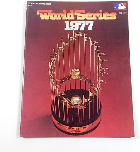 1977 MLB World Series Program Yankees vs Dodgers Uncored DJ064607 - MLB برامج in Saudi Arabia