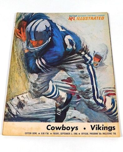 1966 Minnesota Vikings at Dallas Cowboys NFL Football Program 9-2-66 - NFL Programs in Saudi Arabia