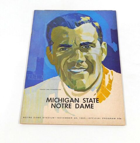 1965 Michigan State at Notre Dame College Football Program 11-20-65 - College Programs in Saudi Arabia