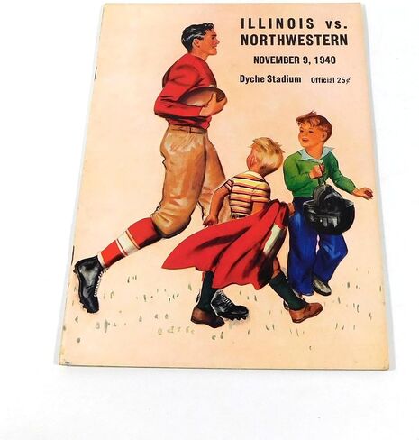 1940 Northwestern vs Illinois College Football Program 11-9-40 - College Programs in Saudi Arabia