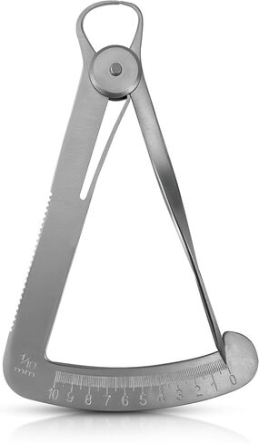 Iwanson Gauge 4 "10mm - أداة قياس دقة الفولاذ المقاوم للصدأ لمصممي المجوهرات ، الحرفيين ، والمتحمسين ، مع حركة الربيع للحركة السلسة والمعايرة القابلة للتعديل (حاد) in Kuwait