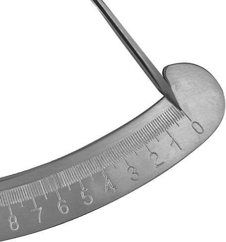 Iwanson Gauge 4 "10mm - أداة قياس دقة الفولاذ المقاوم للصدأ لمصممي المجوهرات ، الحرفيين ، والمتحمسين ، مع حركة الربيع للحركة السلسة والمعايرة القابلة للتعديل (حاد) in Kuwait