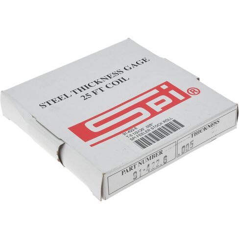 SPI 91-422-6 لفة مخزون Gage Feeler: 25 قدم × 1/2 بوصة x 0.0050 بوصة سمك in Saudi Arabia