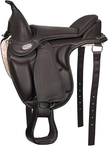 Hilason Horse English Treeless Saddle Endurance Trail Trail Leather in Saudi Arabia