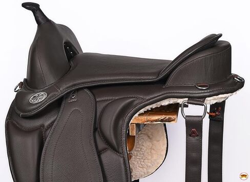 Hilason Horse English Treeless Saddle Endurance Trail Trail Leather in Saudi Arabia