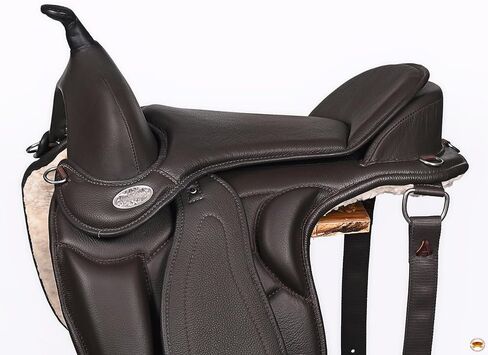 Hilason Horse English Treeless Saddle Endurance Trail Trail Leather in Saudi Arabia
