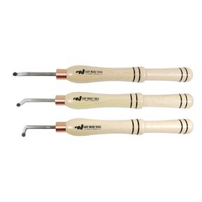 Easy Wood Tools 3 Piece (6504) Mini Hollowers Set for Miniature Hollow Forms #1, 2 and #3 Hollowers Come Equipped with Ci5-NR Patented Negative Rake Carbide Cutters
