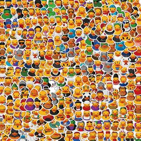 69Pcs Rubber Duck Kawaii Waterproof Stickers Pack | Cute Animals Ducks Unlimited Cartoon Cool Deacls Graffiti Vinyl for Adults Water Bottle Skateboard Luggage Laptop Computer Phone