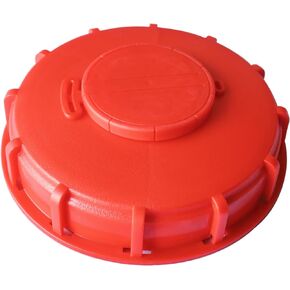IBC Tote Lid Cover with Gasket, 6.5" IBC Tank Leak-Proof Design Water Liquid Tank Cap with Vent Hole for Chemical, Food, Industries Storage, Red