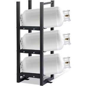 Refrigerant Tank Rack 3x30lb, Stable Refrigerant Cylinder Tank Rack, Cylinder Rack Sufficient Storage for Freon, Gases, Oxygen, Nitrogen, Acetylene