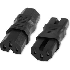 PNGKNYOCN AC Power Adapter,IEC320 C15 Female to Female Extension Power Cord Adapter (2-Pack)