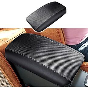 Center Console Armrest Box Cover Anti-Scratch Leather Auto Central Armrest Protector Pad Interior Decoration Accessories Fit for Hyundai Tucson 2016-2021(Red Stitches)