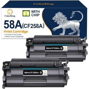 ColorKing Compatible Toner Cartridge Replacement for HP 58A CF258A 58X CF258X for Laserjet Pro MFP M428fdw M428fdn M428dw Pro M404n M404dn M404dw M428 M404 M406dn M430f Printer (Black, 2-Pack)