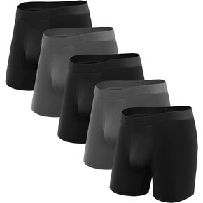 Natural Feelings Men's 3.5" Boxers Briefs Men's Underwear Mens Pack Soft Cotton Open Fly Underwear S-XXL