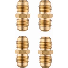 (حزمة من 4) النحاس أنبوب مقرنة الأنابيب مضيئة الاتحاد موصل محول الغاز 3/8 "ذكر مضيئة × 3/8 بوصة ذكر مضيئة