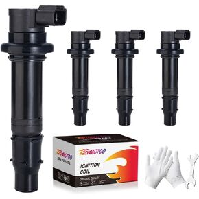 Pack of 4 Ignition Coil Pack Compatible with Yamaha 2003-2007 YZF-R6 2006-2009 YZF-R6S 2002-2006 YZF-R1 2006-2014 FZ1 2009-2016 Vmax 1700 2015 FZS1 2003-2007 R6 F6T558 2C0-82310-00-00