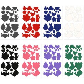 8 Sheets Repair Patches for Down Jackets, Self Adhesive Nylon Repair Patch Tape Multi Sizes & Shapes Waterproof Washable Fabric Repair Patch Tape for Outerwear Clothing Bags Backpacks