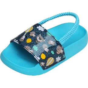 DREAM PAIRS Toddler Boys Girls Slip on Slide Sandals Kids Outdoor Summer Beach Water Shoes Slippers
